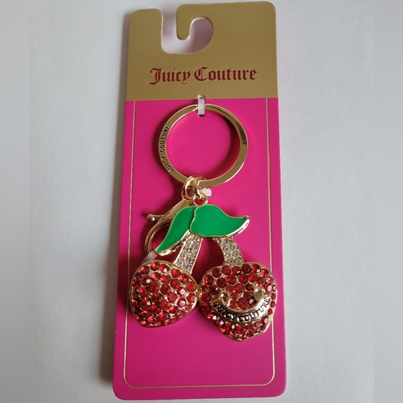 Juicy Couture Accessories - Juicy Couture Sparkling Red Cherry Keychain